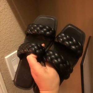 Black H&M braided sandals